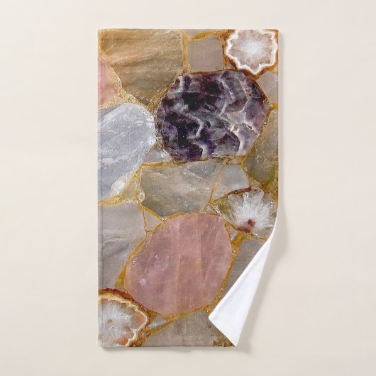 Roos Quartz Amethyst Geode Bad Handdoek (Handdoek)