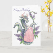 Roos Quartz Dragon (Taurus) - vogelkaart Kaart (Gele Bloem)