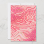 Roos Quartz en Blush Strata Mr en Mrs Wedding Kaart (Achterkant)