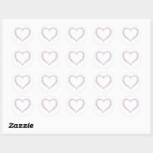 Roos Quartz Gem Heart Ronde Sticker (Vel)