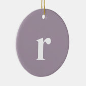 Roos Quartz Initiaal Letter | Trendy minimalist Keramisch Ornament (Rechts)