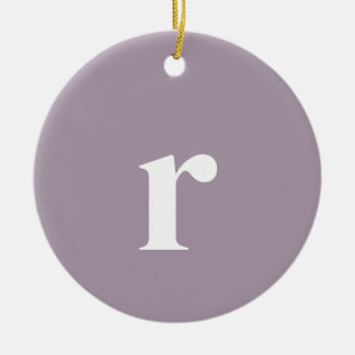 Roos Quartz Initiaal Letter | Trendy minimalist Keramisch Ornament