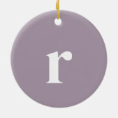 Roos Quartz Initiaal Letter | Trendy minimalist Keramisch Ornament (Achterkant)