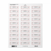ROOS QUARTZ PINK Weddenschap Save the Date TICKET Etiket (Full Sheet)