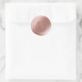 Roos Quartz Wax Seal Monogram Bruiloft Stickers (Tas)