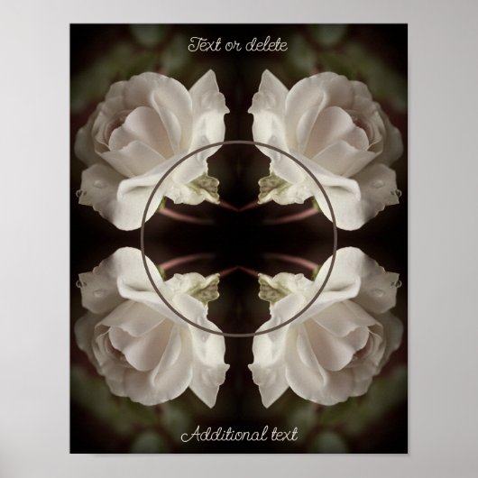 Roos Raindrop Lijst  Creëer Uw eigen foto Poster (Voorkant)