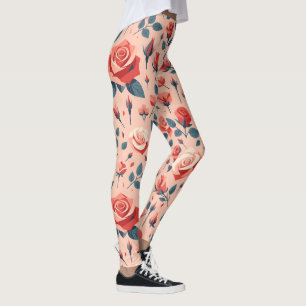Roos-rapsodiepatroon Leggings