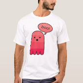 Roos Red Boo Ghost Halloween T-shirt (Voorkant)