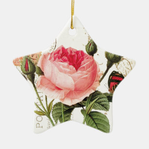 Roos Redoute Keramisch Ornament