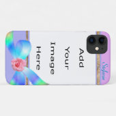 Roos & Regenbooglint Bloemende Rand Case-Mate iPhone Case (Achterkant (horizontaal))