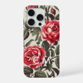 Roos Reverie Monogram iPhone Case Hoesje (Achterkant)