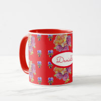 Roos Rode Floral Rozen Vintage Tuinwormen Retro