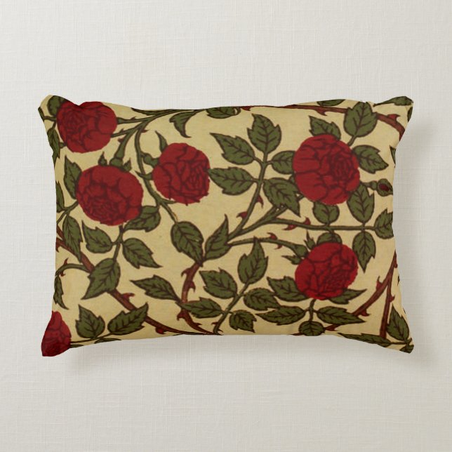 Roos Rode Pillow Decoratief Kussen (Voorkant)