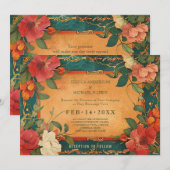 🌹 Roos Romance: Art Nouveau Splendor Kaart (Voorkant / Achterkant)