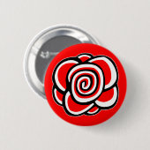 Roos Ronde Button 5,7 Cm (Voorkant /achterkant)
