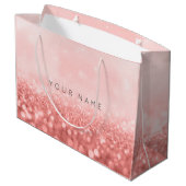 Roos roze 16de bruidbruidbruiddal groot cadeauzakje (Achterkant Gekanteld)