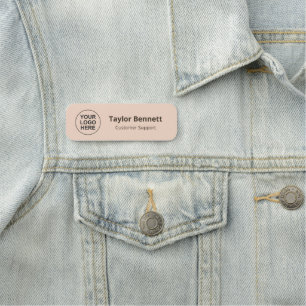 Roos Roze Aangepaste Medewerker Klassieke Naam Tag