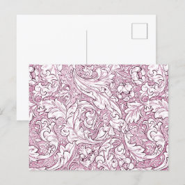Roos Roze Barok  Foliage Briefkaart
