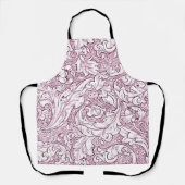 Roos Roze Barok Foliage Schort (Voorkant)