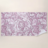 Roos Roze Barok Foliage Strandlaken (Voorkant)