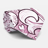 Roos Roze Barok  Foliage Stropdas (Opgerold)