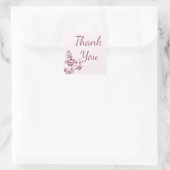 Roos Roze Bloemen Bruiloft Sticker / Seal (Tas)