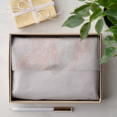 Roos Roze Blush Glitter Marble Modern Tissuepapier (Geschenk)