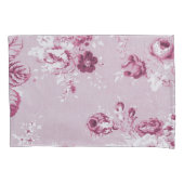 Roos Roze Botanische Bloemen Toile No.5 Kussensloop (Voorkant-Links)