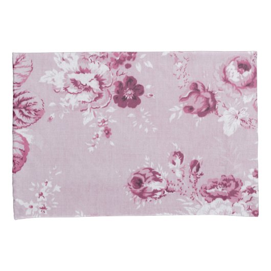 Roos Roze Botanische Bloemen Toile No.5 Kussensloop (Voorkant-Rechts)