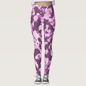 Roos Roze Camo Leggings (Voorkant)