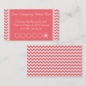 Roos Roze Chevron Korting Promotionele Punch Kaart (Voorkant / Achterkant)