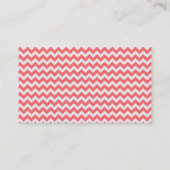 Roos Roze Chevron Korting Promotionele Punch Kaart (Achterkant)