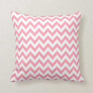 Roos Roze Chevron voorkant/vaste achterkant Kussen