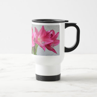Roos-roze Crinum Lily No-Spill Travel Mug Reisbeker