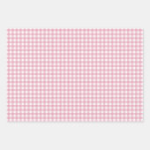 Roos Roze Eenvoudig Plaid Inpakpapier Vel (Voorkant 3)