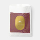 Roos roze en gouden moderne, minimalistische wapen bedankzakje (Voorkant)