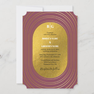 Roos roze en gouden moderne, minimalistische wapen kaart