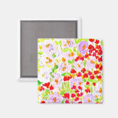 Roos Roze en Paars Magnet Magneet (Voorkant / Achterkant)