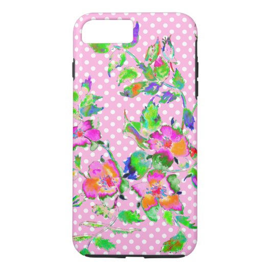  Roos - roze en witte poolstippen Case-Mate iPhone Case (Achterkant)