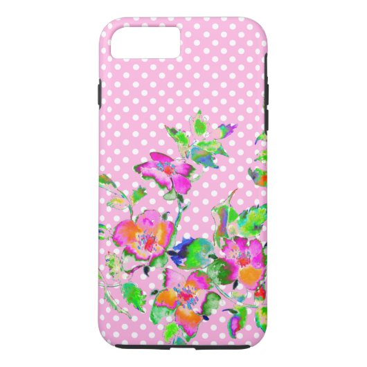  Roos - roze en witte poolstippen Case-Mate iPhone Case (Achterkant)