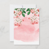 Roos Roze Floral Botanisch Bind RSVP (Achterkant)