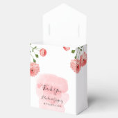  Roos Roze Floral Botanische bruiloft Bedankdoosjes (Geopend)