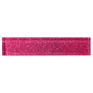 Roos roze glitter naambordje