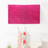 Roos roze glitter spandoek (Insitu)