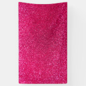 Roos roze glitter spandoek (Verticaal)