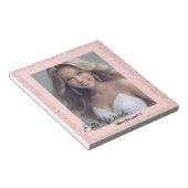 Roos Roze Glitz Autograph Pad Notitieblok (Schuin)