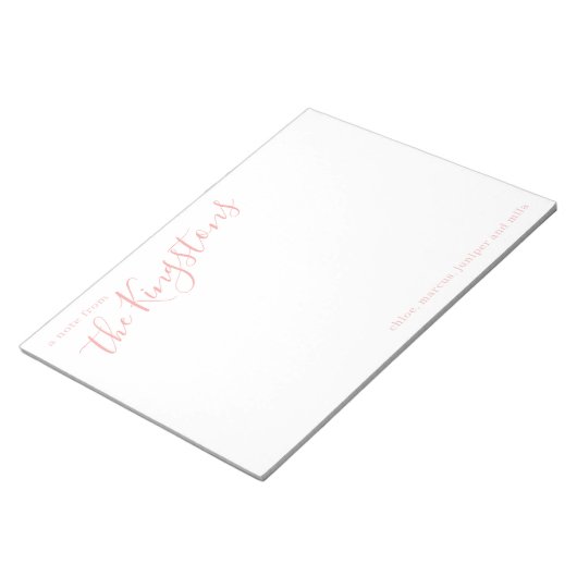 Roos Roze het Notitieblok van het Manuscript van d (Schuin)