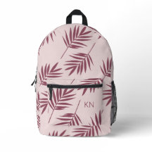 Roos Roze Leave Pattern Monogram Initialen