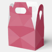 Roos roze licht geometrisch maaspatroon bedankdoosjes (Geopend)