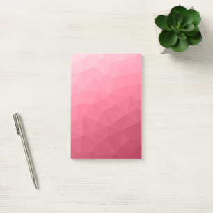 Roos roze lichtgradiënt Geometrische maanpatroon Post-it® Notes